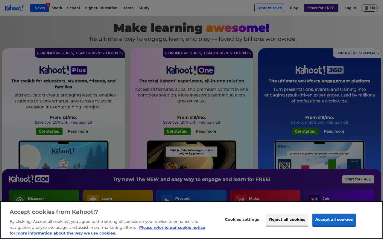 Скріншот Kahoot